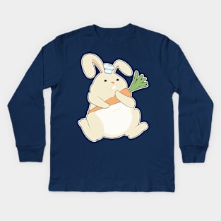 Bunny as Cook with Carrot Kids Long Sleeve T-Shirt